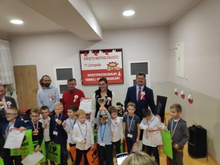 Miedzyprzedszkolny Turniej Gry w Warcaby o puchar Burmistrza Miasta Malborka z okazji Święta Niepodległości
