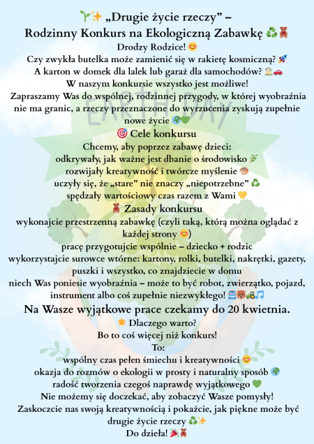 Rodzinny konkurs na Ekologiczną Zabawkę