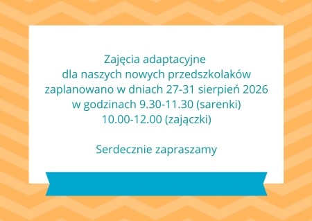 Dni adaptacyjne w przedszkolu